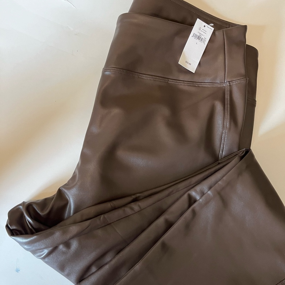Gap Factory Vegan Ponte Leggings - Brown, Size L